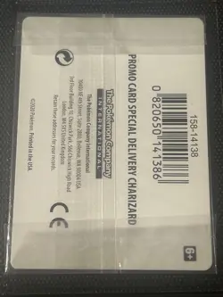 Pokemon TCG Special Delivery Charizard Promo Card SWSH075 Holo - Sealed - Image 3