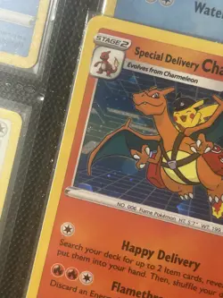 Pokemon TCG Special Delivery Charizard Promo Card SWSH075 Holo - Sealed - Image 5