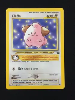 2002 Pokemon Black Star Promo #31 Cleffa Excellent NM New Un-Played - Image 3