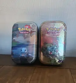 lot of 2 Pokemon TCG: Kanto & Friends Mini Tins Squirtle and Bulbasaur - Image 1