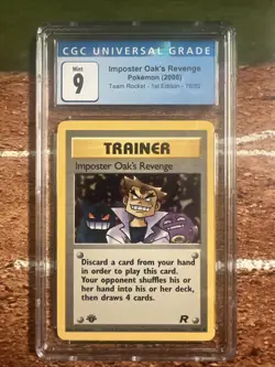 Imposter Oak's Revenge Pokemon (2000) 76/82 Team Rocket CGC Mint 9! - Image 1