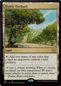168 EXOTIC ORCHARD RARE KAMIGAWA: NEON DYNASTY COMMANDER MTG CARD - Image 1