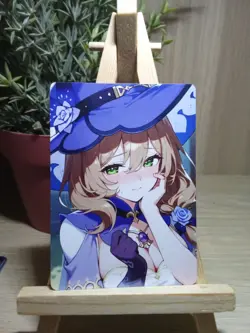 Lisa Genshin Impact Waifu Goddess Story Fan Art Anime Card Carte - Image 1