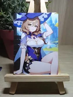 Lisa Genshin Impact Waifu Goddess Story Fan Art Anime Card Carte - Image 1