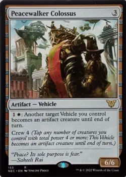 155 PEACEWALKER COLOSSUS RARE KAMIGAWA: NEON DYNASTY COMMANDER MTG CARD - Image 1