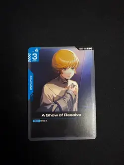 A Show of Resolve GD01-100 U GUNDAM CARD GAME OP CARD-MULTIPLE COPIES AVAIL - Image 1