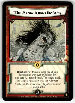 Legend of the Five Rings Four Winds Card Gold Edition - The Arrow Knows the Way - Image 1