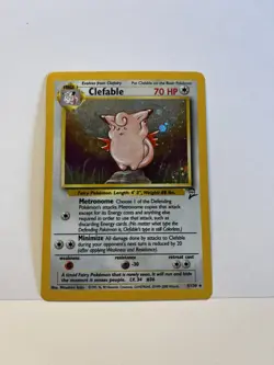 Pokemon TCG Clefable Holo Unlimited Rare Card 5/130 Base Set - Image 1