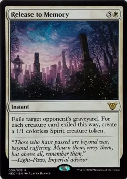 009/038 RELEASE TO MEMORY RARE KAMIGAWA: NEON DYNASTY COMMANDER MTG CARD - Image 1