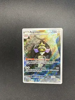 Pokemon TCG Sv04: Paradox Rift Aegislash Holo Illustration Rare Card 210/182 - Image 1