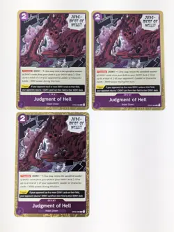 3x Judgment of Hell OP02-089 English Rare One Piece Card Game PRB01 - Image 1