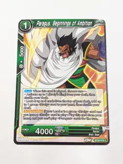 Dragon Ball Super Paragus Beginnings of Ambition NM Critical Blow Card Game - Image 1