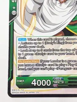 Dragon Ball Super Paragus Beginnings of Ambition NM Critical Blow Card Game - Image 4