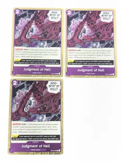 3x Judgment of Hell OP02-089 English Rare PRB01 One Piece Card Game - Image 1