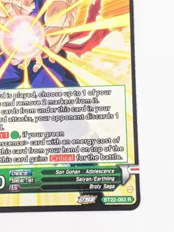 DBS CCG SS Son Gohan, Released Power - Critical Blow Dragon Ball Super Card Game - Image 5