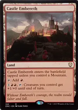 150 CASTLE EMBERETH RARE PHYREXIA: ALL WILL BE ONE COMMANDER MTG CARD - Image 1