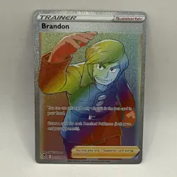 Pokemon TCG Brandon 203/195 Swsh12: Sword & Shield - Silver Tempest Holo LP Card - Image 1