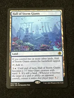 Hall Of Storm Giants MTG NM 257/281 AFR Adventures In Forgotten Realm Magic - Image 1