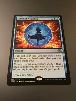 MTG Double Masters #050 Force of Negation Foil NM - Image 1