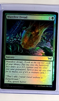 2024 MTG Magic The Gathering DSK Duskmourn Foil #189 Manifest Dread - Image 1