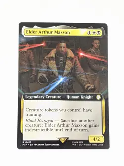 Elder Arthur Maxson - PIP 0413 - MTG Magic the Gathering Fallout Extended Art - Image 1
