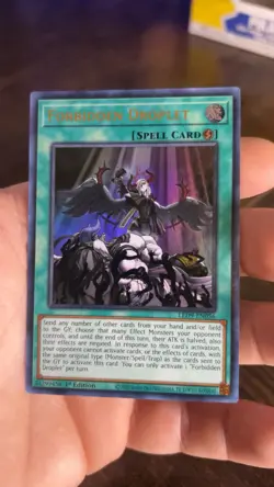 Forbidden Droplet Ultra Rare 1st Ed LED9-EN056 NM Yugioh - Image 1