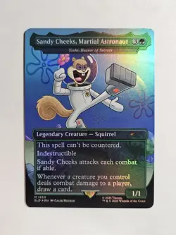 MTG Sandy Cheeks, Martial Astronaut RAINBOW FOIL Secret Lair x SpongeBob NM - Image 1