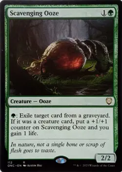 112 SCAVENGING OOZE RARE PHYREXIA: ALL WILL BE ONE COMMANDER MTG CARD - Image 1