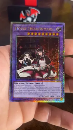 NM Yugioh House Dragonmaid Alternate Alt Art RA03- Quarter Century Secret Rare - Image 1