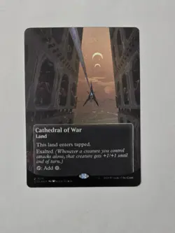MTG- Cathedral of War (0141) (Borderless) (Galaxy Foil) Edge of Eternities LP - Image 3