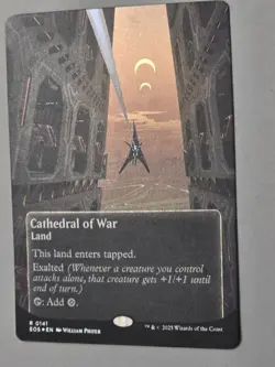 MTG- Cathedral of War (0141) (Borderless) (Galaxy Foil) Edge of Eternities LP - Image 4