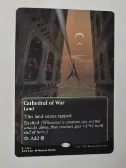MTG- Cathedral of War (0141) (Borderless) (Galaxy Foil) Edge of Eternities LP - Image 5