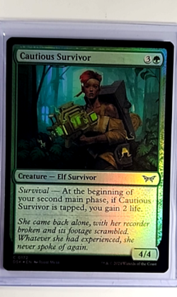 2024 MTG Magic The Gathering DSK Duskmourn Foil #172 Cautious Survivor - Image 1