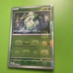 Cottonee 004/086 Masterball Reverse Holo White Flare Pokemon English Card NM - Image 2