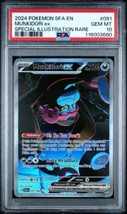 2024 Pokemon Shrouded Fable MUNKIDORI EX 091/064 SIR PSA 10 - Image 1