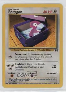 Porygon Pokemon Team Rocket #48 2000 14dq - Image 1