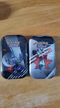 Pokemon Cards TCG Scarlet /Violet Black Bolt & White Flare Unova 2 Mini Tins NEW - Image 1