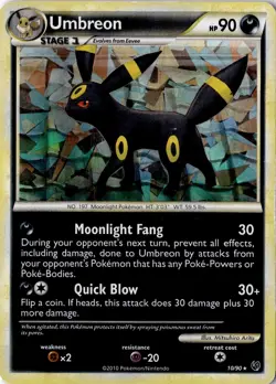 Umbreon 10/90 - Undaunted - Pokemon - MP - Cracked Ice - Image 1