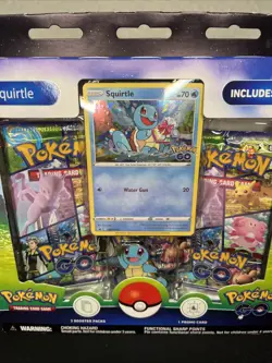 Pokemon TCG Pokemon Go Pin Collection Box - Squirtle - 3 Booster Box New Sealed - Image 3