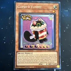 JUSH-EN016 Cupsy☆Yummy Collector's Rare 1st Ed YuGiOh - Image 1