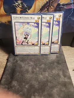 × 3 Yugioh! Cupsy Yummy Way JUSH-EN019 Rare 1st Edition NM - Image 1