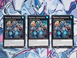 Mermail Abyssgaios 1st Edition Super Rare RA04 Yugioh Card PLAYSET - Image 1