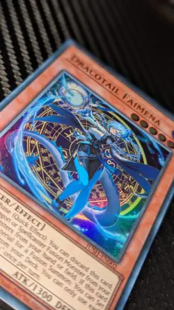 MINT Dracotail Faimena Ultra Rare 1st Ed YuGiOh JUSH-EN002 Justice Hunters - Image 3