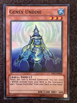 Yugioh Genex Undine AP01-EN005 Super Rare Unlimited Edition NM - Image 1