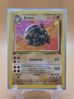 1st Edition Golem - 36/62 Fossil EX/LP - Pokemon Card - Image 1