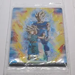 6-21 R Majin Vegeta Trunks Dragon Ball Itajaga Rare Plastic Trading Card NM Mint - Image 3