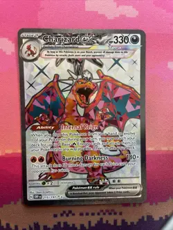 Pokemon Card Charizard ex 215/197 Ultra Rare Terra Obsidian Flames Near Mint - Image 1