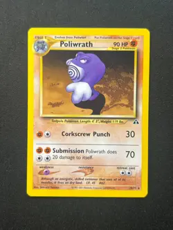 Pokemon Card Neo Discovery Poliwrath 28/75 Non Holo Rare WOTC Unlimited - Image 1