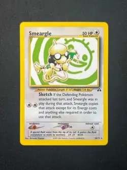 Pokemon TCG Smeargle 30/75 Neo Discovery Card 2001 - RARE - Near Mint - WOTC - Image 1