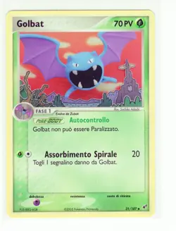 ~ITA~ ITALIAN Golbat 31/107 ex Deoxys Pokemon Card (AQ3) - Image 1